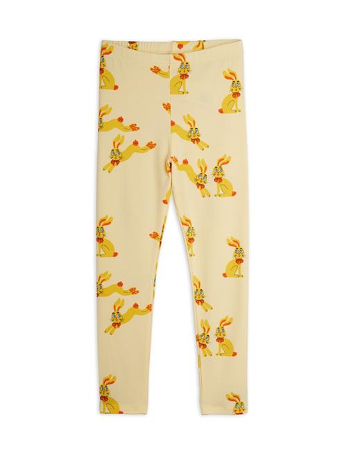 Mini Rodini Rabbit Leggings Yellow  Yellow 92/98 cm  Gul  92/98 cm  Drenge, Piger