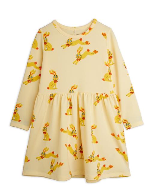 Mini Rodini Rabbit Kjole Med Lange Ærmer Yellow  Yellow 128/134 cm  Gul  128/134 cm  Drenge, Piger