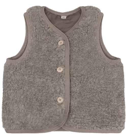 Huttelihut Vest - Uld - Teddy - Camel Melange