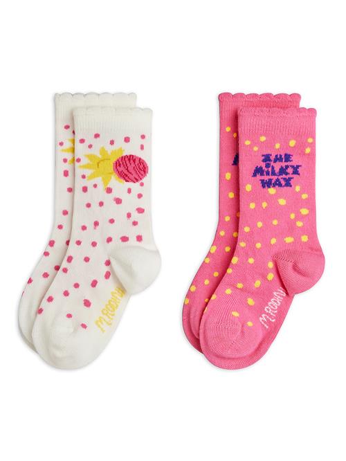 Mini Rodini The Milky Way 2-pak Sokker Pink  Pink 32-35 EU  Lyserød  32-35 EU  Piger