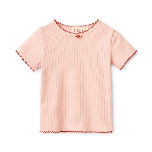 Flöss Liva Pointelle-top Soft Rose  Soft Rose 116 cm  Lyserød  116 cm  Piger