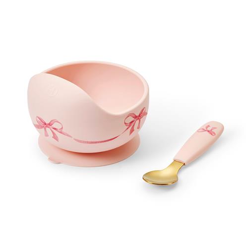 Elodie Skålsæt I Silikone Rosy Bow  Rosy Bow-OS  Lyserød  One Size  Drenge, Piger
