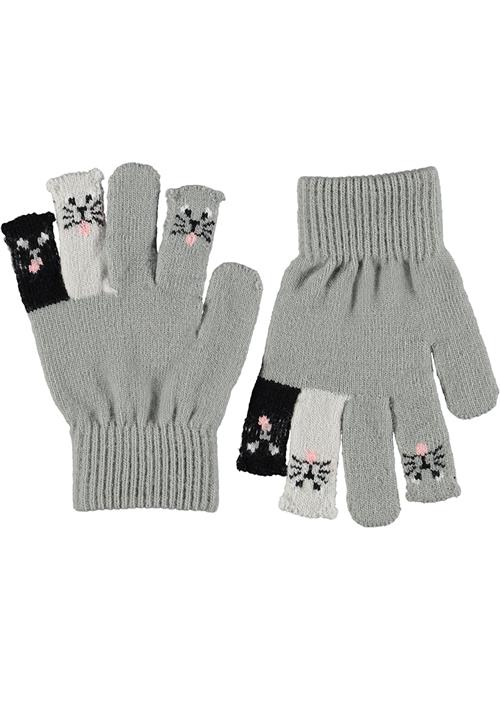 Molo Kaapo Strikkede Handsker Dappled Grey  Dappled Grey 4-10 Y  Grå  4-10 år  Drenge, Piger