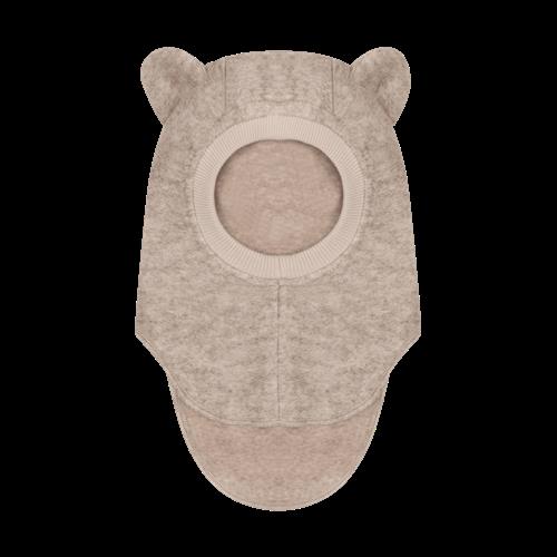 Huttelihut Balaclava I Uld Sand Melange  Sand Melange-53 cm  Beige  53 cm