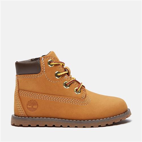 Timberland Pokey Pine Mid Lace Up With Zip Boot Wheat Wheat 25 EU  Brun  25 EU  Drenge, Piger