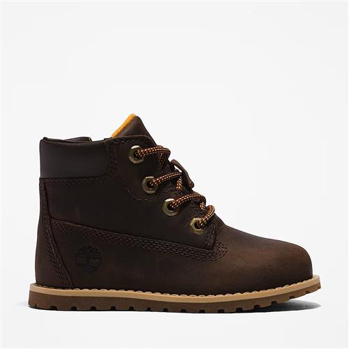 Timberland Pokey Pine Mid Lace Up With Zip Boot Dark Brown Dark Brown 24 EU  Brun  24 EU  Drenge, Piger