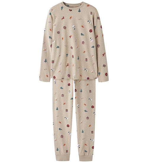 Name It Nattøj - 2-delt - NknVismas - Pure Cashmere/Christmas