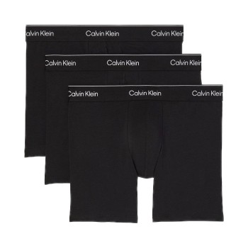 Calvin Klein 3P Icon Cotton Boxer Briefs Sort bomuld Small Herre