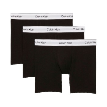 Calvin Klein 3P Icon Cotton Boxer Briefs Sort/Hvid bomuld Large Herre