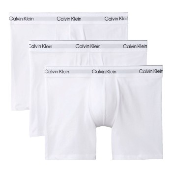 Calvin Klein 3P Icon Cotton Boxer Briefs Hvid bomuld Medium Herre