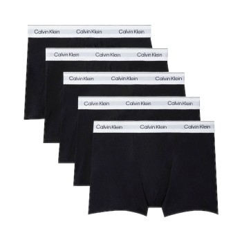 Calvin Klein 5P Icon Cotton Stretch Relaxed Trunks Sort/Hvid bomuld Large Herre