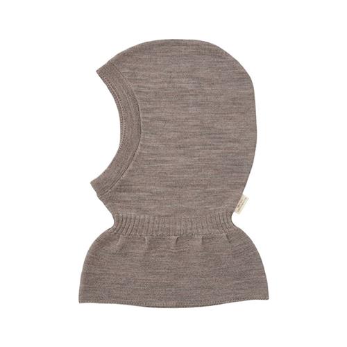 Copenhagen Colors Lt. Knitted Merino Balaclava With Frill  Natural Melange Natural Melange 53/54 cm  Beige  53/54 cm  Drenge, Piger