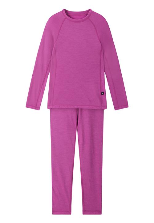 Reima Taitoa Undertøjssæt I Uld Fucshia  Fucshia 130 cm  Lyserød  130 cm  Piger