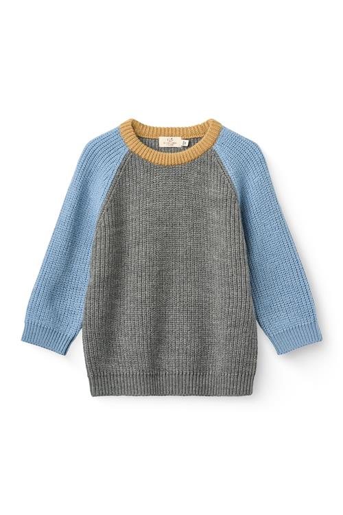 Copenhagen Colors Merino Rib Knitted Blouse Grey Melange Comb-92 cm  Grå  92 cm  Drenge
