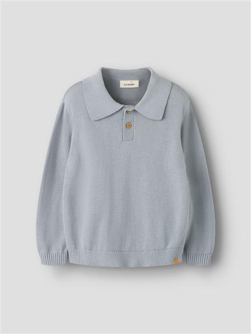 Lil’ Atelier Nmmhitos Loose Ls Polo Knit Lil Sleet Sleet 104 cm  Grå  104 cm  Drenge