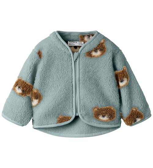 Name It Fleecejakke - Teddy - NbmOrlaj - Abyss m. Bamser