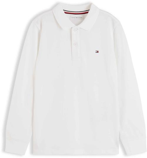 Tommy Hilfiger Langærmet Polo White  White 7 Y  Hvid  7 år  Drenge, Piger