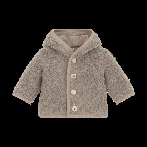 Huttelihut Teddyjakke I Uld Camel Melange  Camel Melange-86 cm  Brun  86 cm