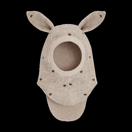 Huttelihut Balaclava Af Uld Sand Melange  Sand Melange-52 cm  Beige  52 cm