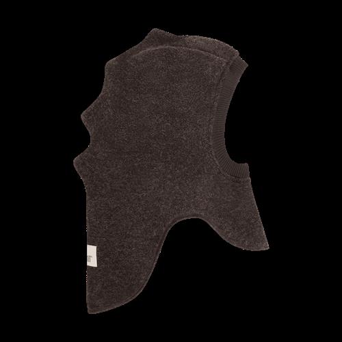 Huttelihut Balaclava Af Uld Dark Brown Melange  Dark Brown Melange-54 cm  Brun  54 cm