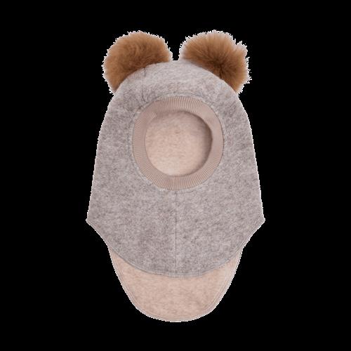 Huttelihut Balaclava Af Uld Camel Melange  Camel Melange-52 cm  Brun  52 cm