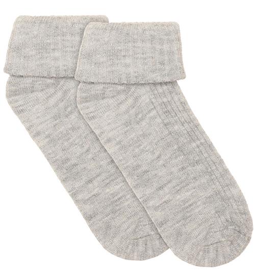 Minymo Strømper - Uld - 2-pak - Light Grey Melange