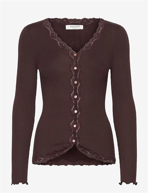 Rosemunde | Rwbabette Silk Ls V-Neck Lace Cardi | XS