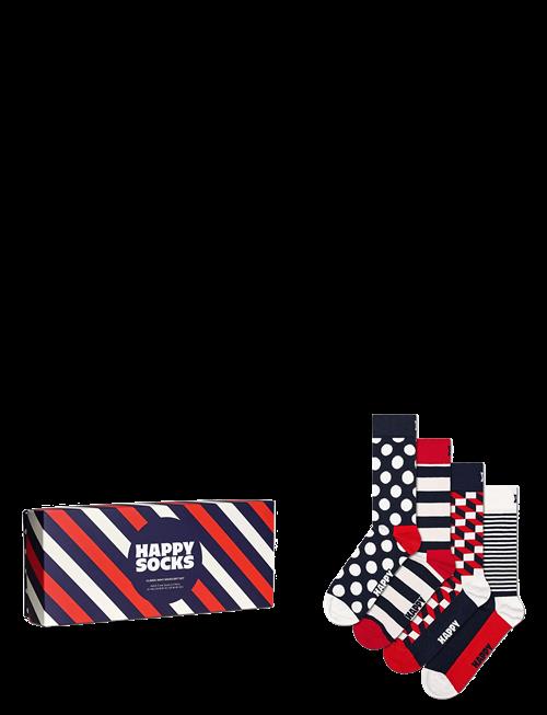 Happy Socks | 4-Pack Classic Navy Socks Gift Set | 36-40