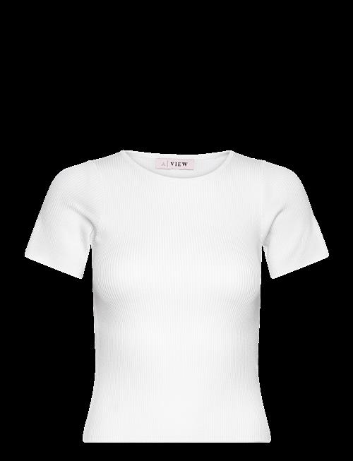 A-View | Rib Knit Short Sleeve Top | XL