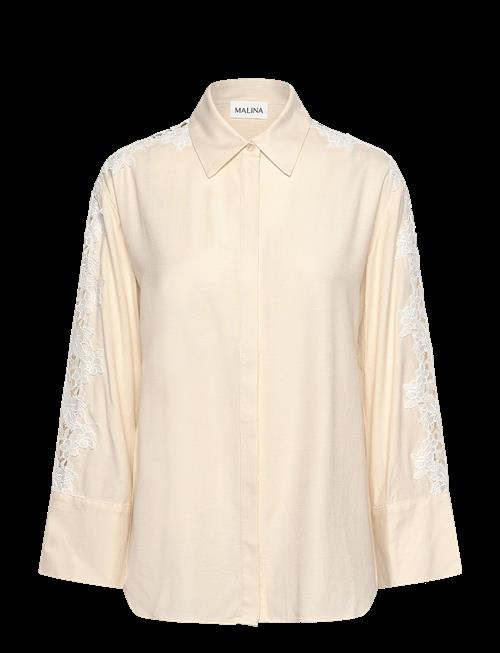 Malina | Ember Lace Detail Linen Shirt | 42