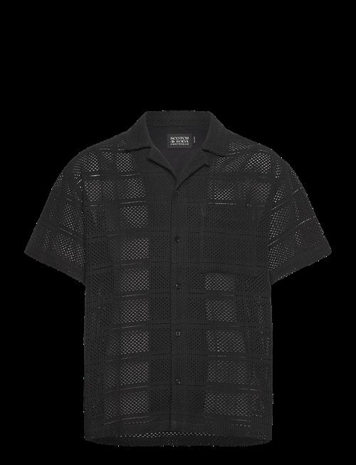 Scotch & Soda | Crochet Short-Sleeved Relaxed-Fit Shirt | L