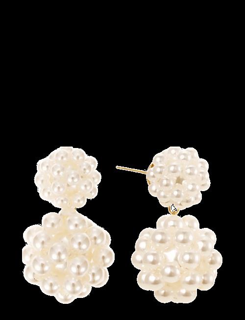 By Jolima | Pearl Double Bead Earring | ONE SIZE