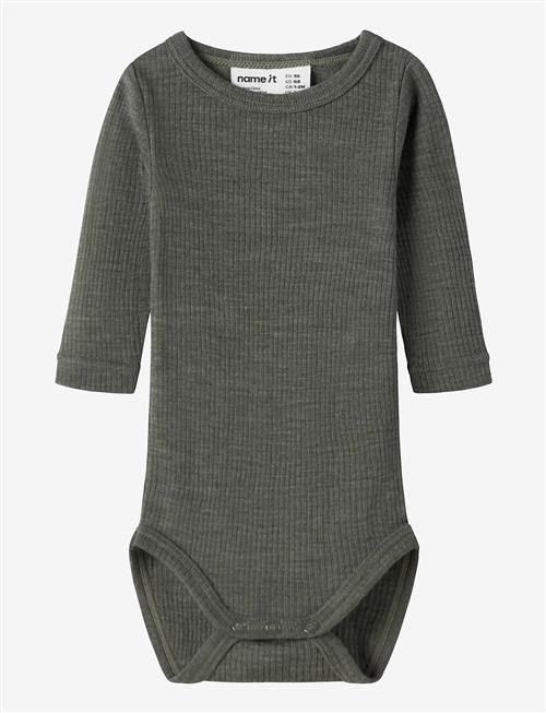 name it | Nbnwax Wool Rib Ls Body Noos | 68
