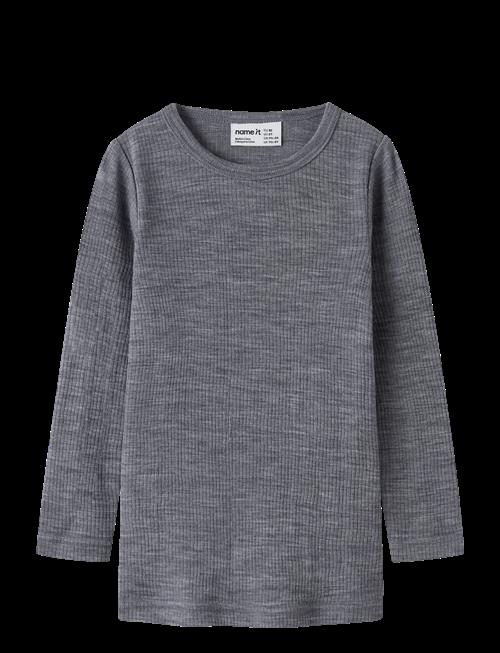 name it | Nmnwax Wool Rib Ls Top Noos | 116