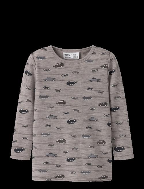 name it | Nmmwang Wool Rib Ls Top Aop Noos | 98