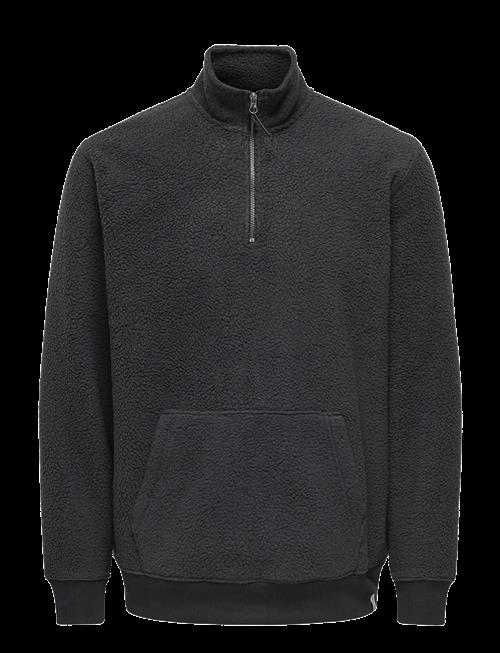 ONLY & SONS | Onsemilio Reg Teddy Half Zip Sweat Vd | XS