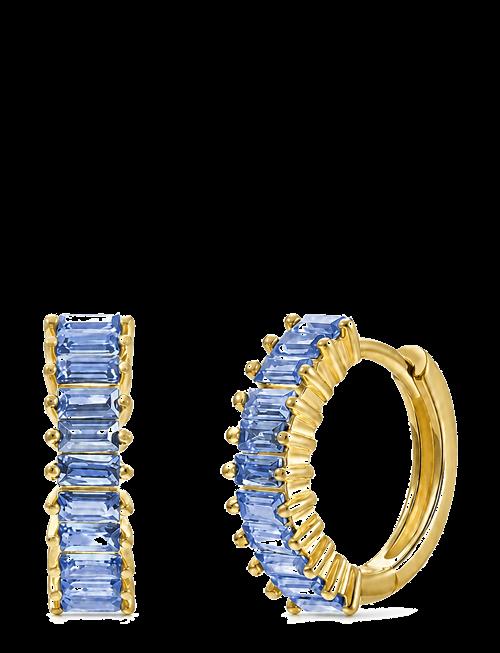 Pipol's Bazaar | Sandrine Hoop Ear Gold Blue | ONE SIZE