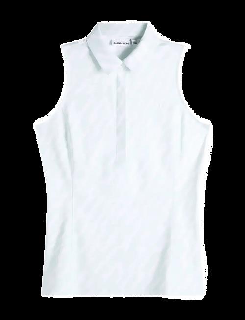 J. Lindeberg | Dena Print Sleeveless Polo | L