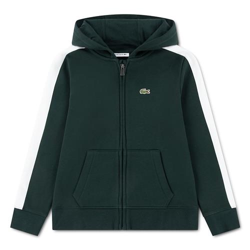 Lacoste Hættetrøje Med Fuld Lynlås I Farveblok-design Sinople  Sinople 98 cm  Grøn  98 cm  Drenge