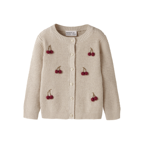 NAME IT Strik Cardigan Osie Peyote Melange