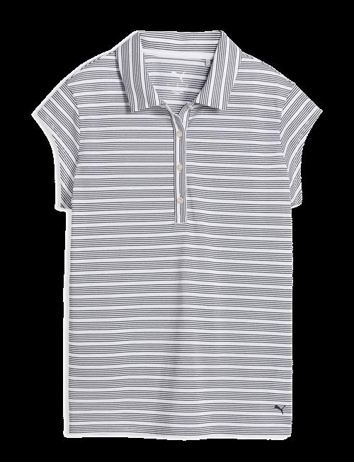 PUMA Golf | W Pique Yd Stripe Cap Sleeve | XS