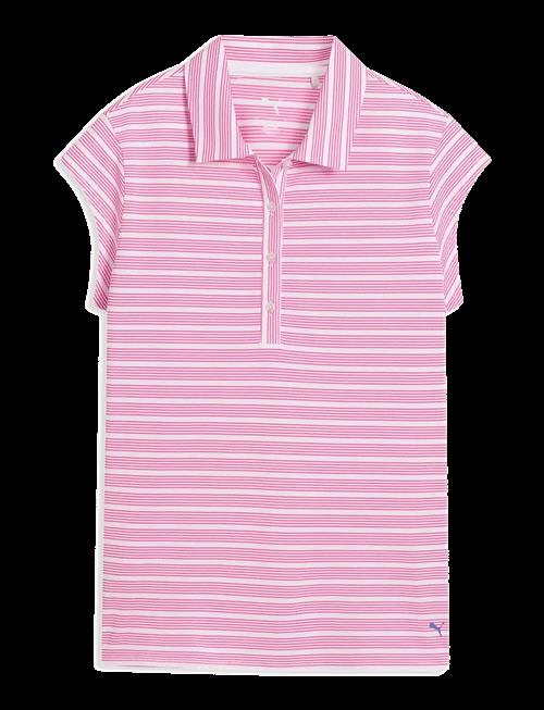 PUMA Golf | W Pique Yd Stripe Cap Sleeve | S