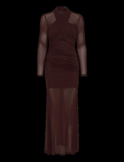 Bardot | Veria Wrap Mesh Maxi Dress | 34