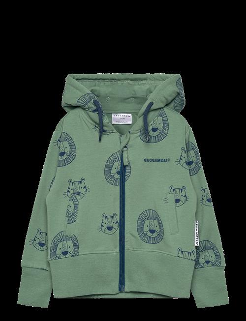 Geggamoja | College Hoodie Green Tiger | 146/152