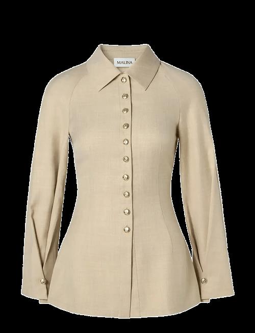 Malina | Joan Tailored Fitted Button Shirt | 36