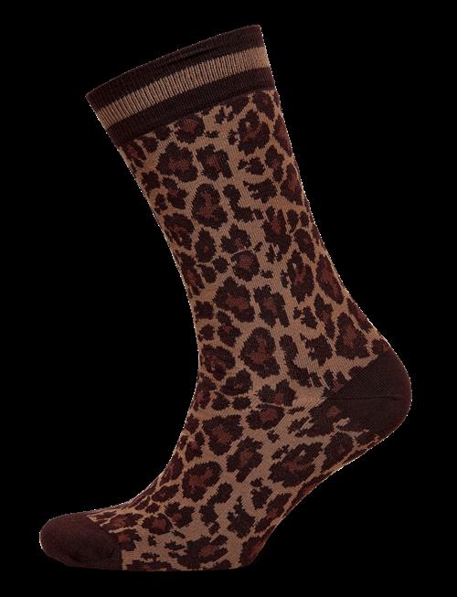 Copenhagen Studios | Cph Socks 7 Cotton Blend Dark Brown Leo | 39-42