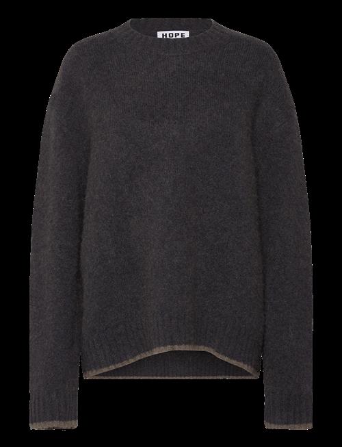 Hope | Box Sweater Blue Brown Melange Yak-50 | 42