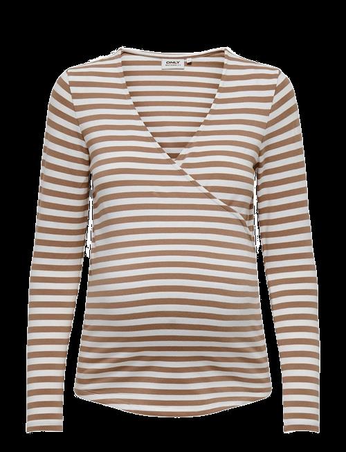 Only Maternity | Olmjoy L/S Wrap Stripes Top Jrs Noos | L