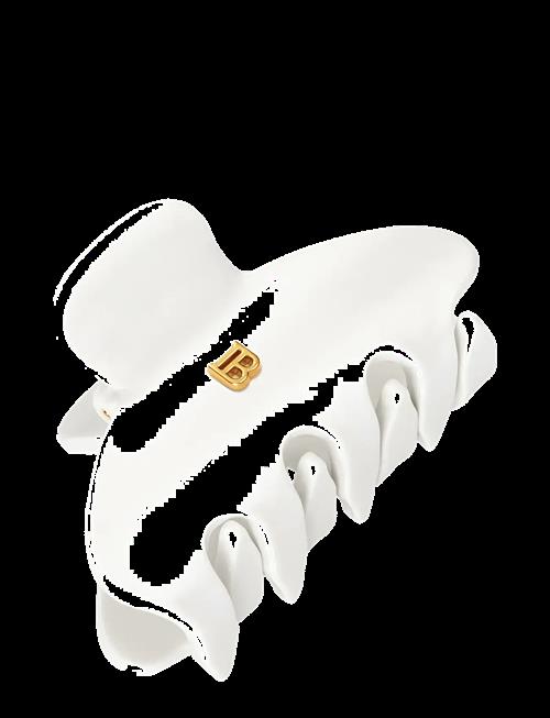 Balmain Hair Couture | Cellulose Acetate Pince À Cheveux Small White | ONE SIZE