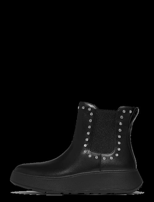 FitFlop | F-Mode Gem-Trim Leather Flatform Chelsea Boots | EU38